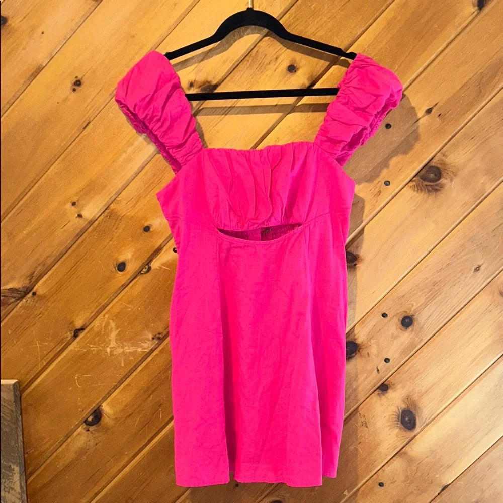 Free people bom bom island mini hot pink dress - Picture 4 of 8